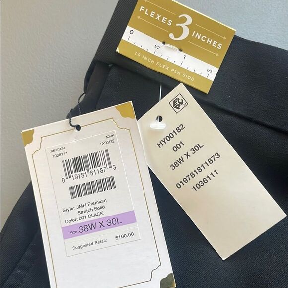 NEW J.M. Haggar Classic Fit Black Suit Coat and Trousers - Picture 8 of 14